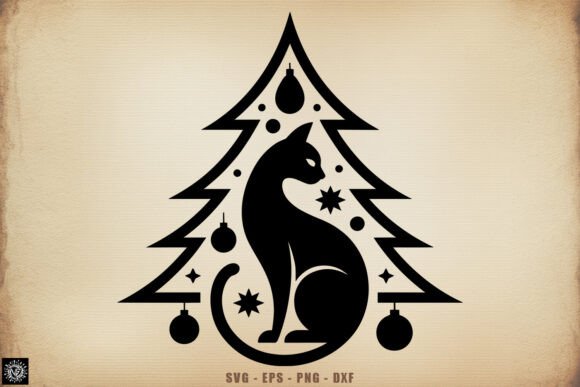 Black Cat Christmas Tree