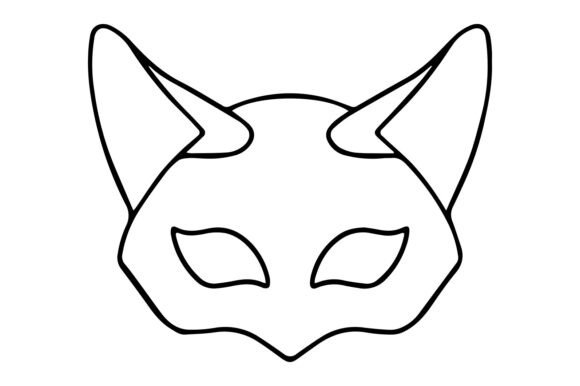 Cat Mask Svg for Embroidery Projects