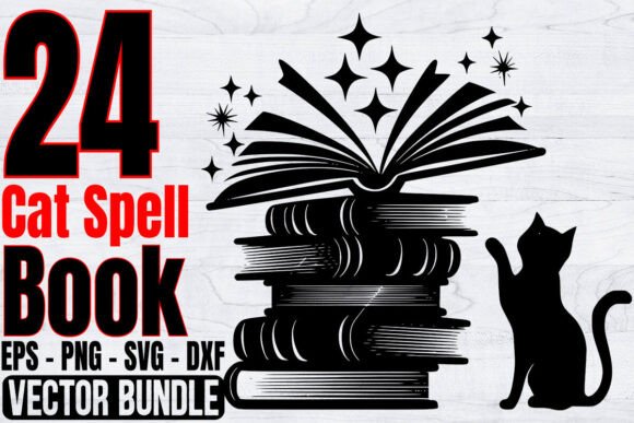 Cat Spell Book SVG Bundle