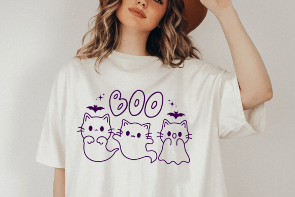 Cute Ghost Cats SVG PNG, Ghost Cat