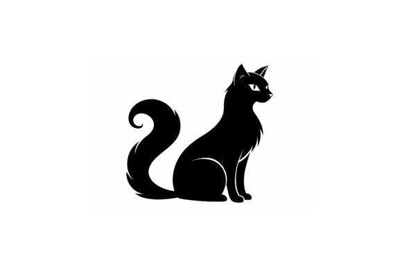 Elegant Long-haired Cat Sitting Tall