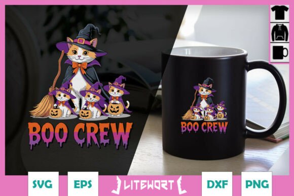 Halloween Cat Crew Festive SVG