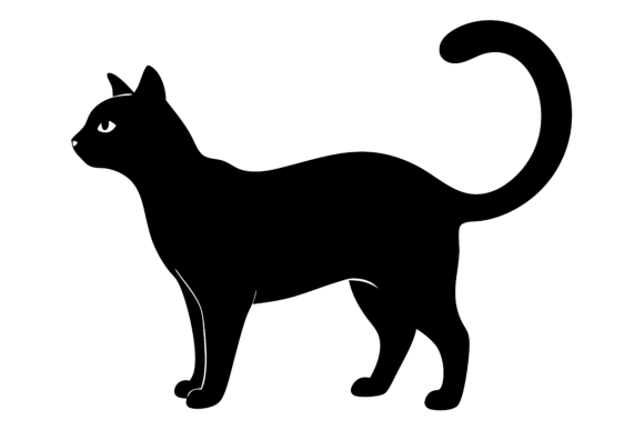 Striking Black Silhouette of a Standing